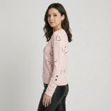 Blusa elegante estampada en tejido fluido | Corte femenino | Detalles delicados