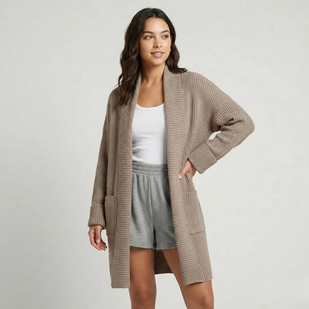 Cardigan oversized de punto acanalado | Corte suelto | Confort elegante para el día a día