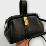 Joanna | Bolso Cruzado Mini Estructurado para Mujer con Asa Superior y Cierre Dorado