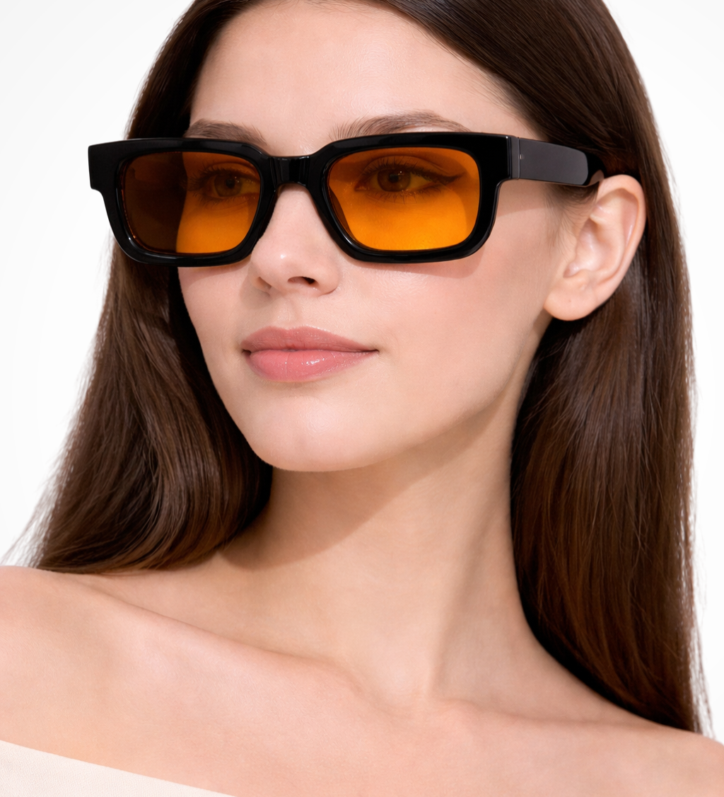 Millicent | Gafas de sol retro para mujeres con montura rectangular