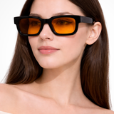 Millicent | Gafas de sol retro para mujeres con montura rectangular