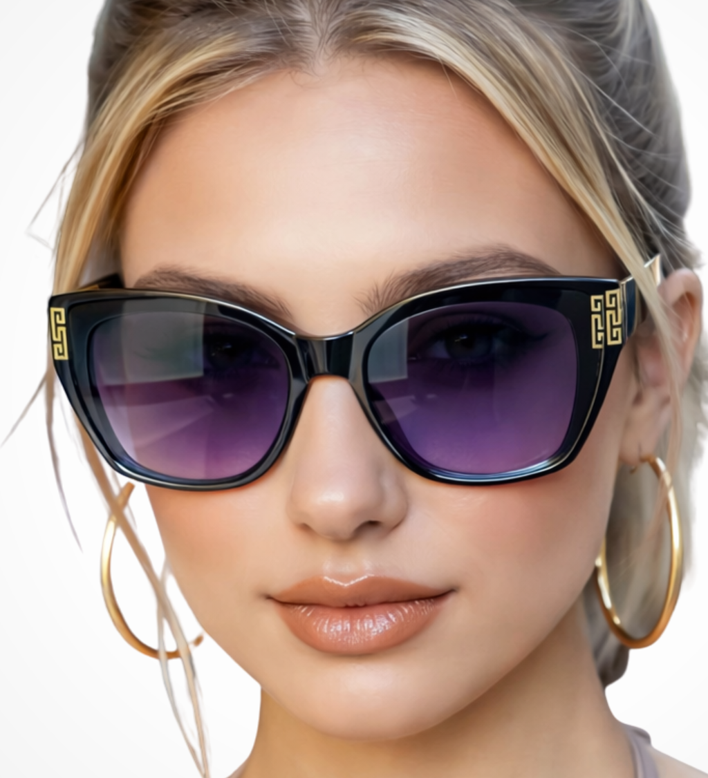 Jamilla | Gafas de Sol Cat Eye para Mujeres con Detalles Dorados