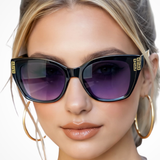 Jamilla | Gafas de Sol Cat Eye para Mujeres con Detalles Dorados