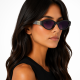Delphine | Gafas de Sol Ovaladas con Detalle en Oro para Mujeres