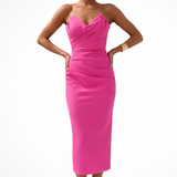 Genevieve | Vestido sin mangas para mujer con escote en forma de corazón y volantes