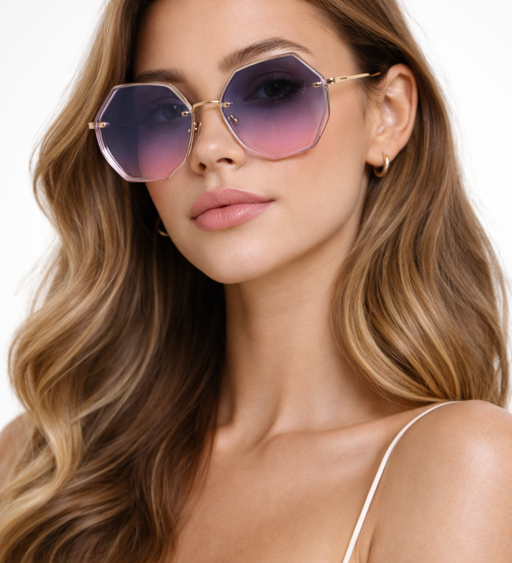 Emmeline | Gafas de sol de gran tamaño sin montura para mujer