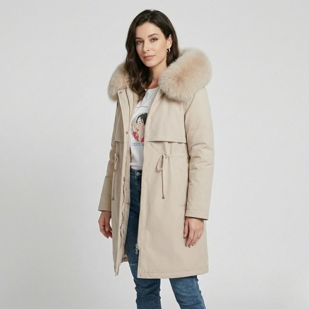 Parka acolchada larga con capucha | Corte cómodo | Estilo urbano de invierno