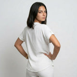 Blusa Ligera con Escote en V para Conforto Diario
