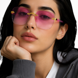 Florette | Gafas de sol de mujer sin montura con lentes degradados de gran tamaño