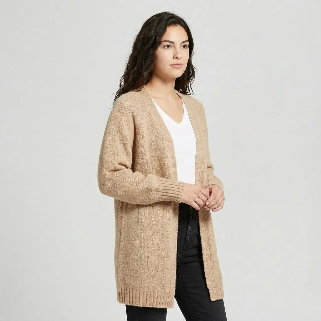Conforto natural en tejido suave | Cárdigan largo abierto | Estilo casual elegante