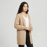 Conforto natural en tejido suave | Cárdigan largo abierto | Estilo casual elegante