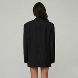 Blazer oversized estructurado en mezcla de lana | Corte recto amplio | Estilo urbano sofisticado