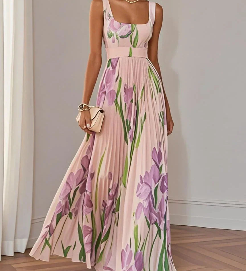 Mary™ - Vestido maxi elegante con pliegues