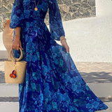 Calista | Vestido maxi floral sin hombros