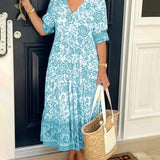 Keisha | Vestido floral elegante con escote en V