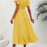 Elara | Vestido envolvente fluido que disimula el abdomen