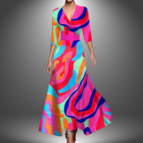 Saffie - Vestido estampado cruzado