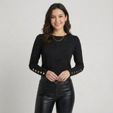 Blusa elegante estampada en tejido fluido | Corte femenino | Detalles delicados