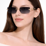 Maria | Gafas de Sol Rectangulares Sin Montura para Mujeres