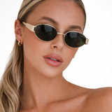 Clarabelle | Gafas de sol ovaladas de metal para mujeres