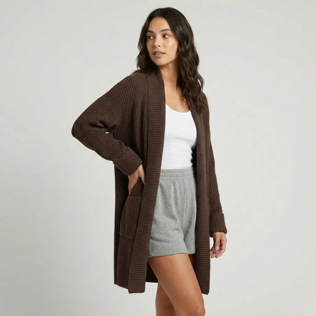 Cardigan oversized de punto acanalado | Corte suelto | Confort elegante para el día a día