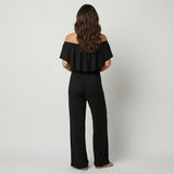 Mono fluido off-shoulder en mezcla ligera | Corte suelto | Elegancia desenfadada