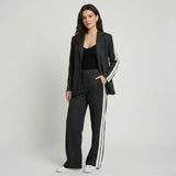 Conjunto de sastrería en mezcla elegante | Blazer y pantalones rectos | Estilo urbano sofisticado