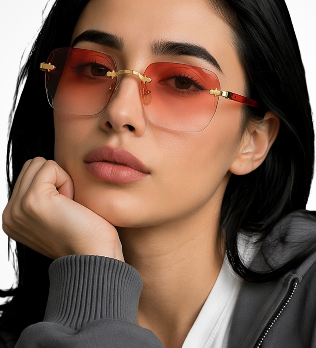 Florette | Gafas de sol de mujer sin montura con lentes degradados de gran tamaño