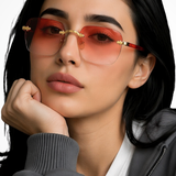 Florette | Gafas de sol de mujer sin montura con lentes degradados de gran tamaño