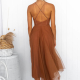 Florencia | Vestido midi de tul con corsé para invitadas de boda