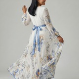 Natalia™ | Vestido midi envolvente plisado