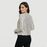 Blazer corto con brillo sutil | Corte ajustado | Elegancia sofisticada para ocasiones especiales