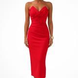 Genevieve | Vestido sin mangas para mujer con escote en forma de corazón y volantes