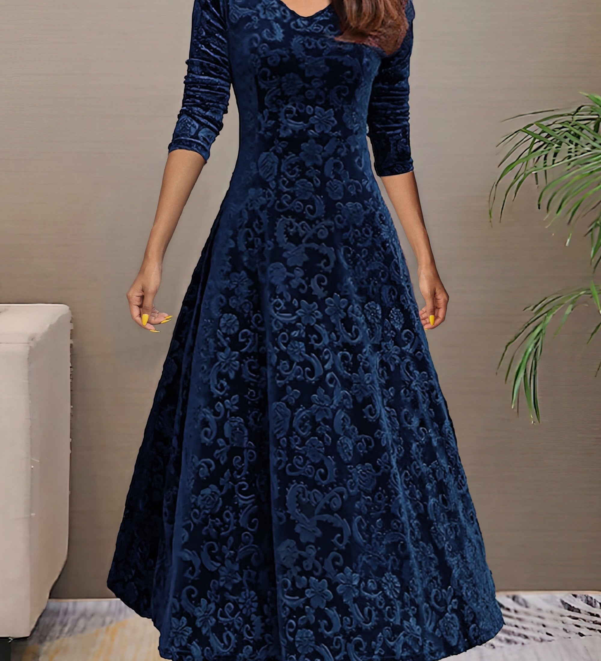 Nancy | Vestido de fiesta de terciopelo lujoso