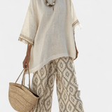 Eduarda | Conjunto boho chic elegante con traje largo y marca