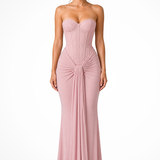 Evangeline | Corsé de Encaje Sin Tirantes para Mujeres Vestido Maxi para Bodas