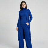 Conjunto de Punto con Cárdigan Largo para Conforto Elegante