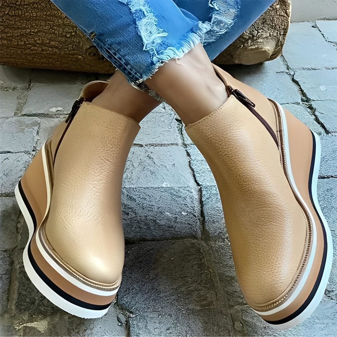 Lyana - Botas de inverno com fecho éclair para mulheres