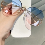 Emmeline | Gafas de sol de gran tamaño sin montura para mujer