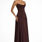 Genevieve | Vestido maxi sin mangas para mujer con detalle de chal