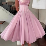 Ottilie | Vestido Midi de Tul con Escote Corazón para Mujeres