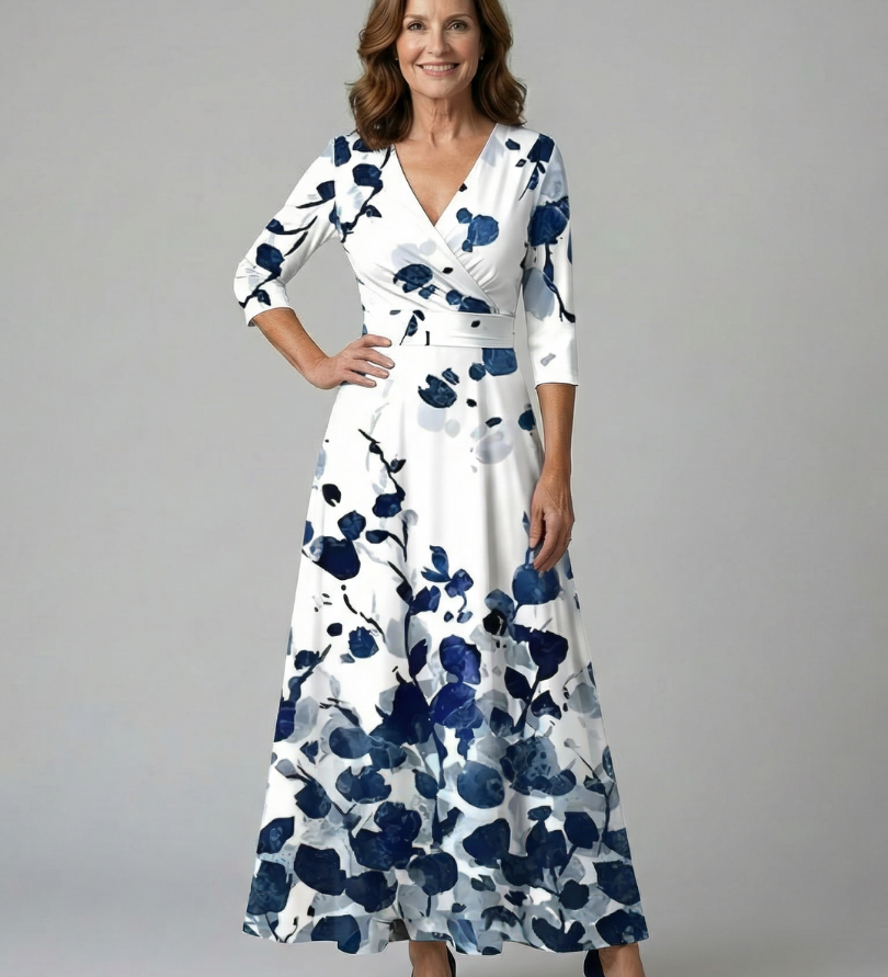 Andrea™ | Vestido Midi con Escote Cruzado