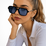 Margaux | Gafas de Sol Aviador Cuadradas Doble Puente para Mujeres