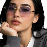 Florette | Gafas de sol de mujer sin montura con lentes degradados de gran tamaño