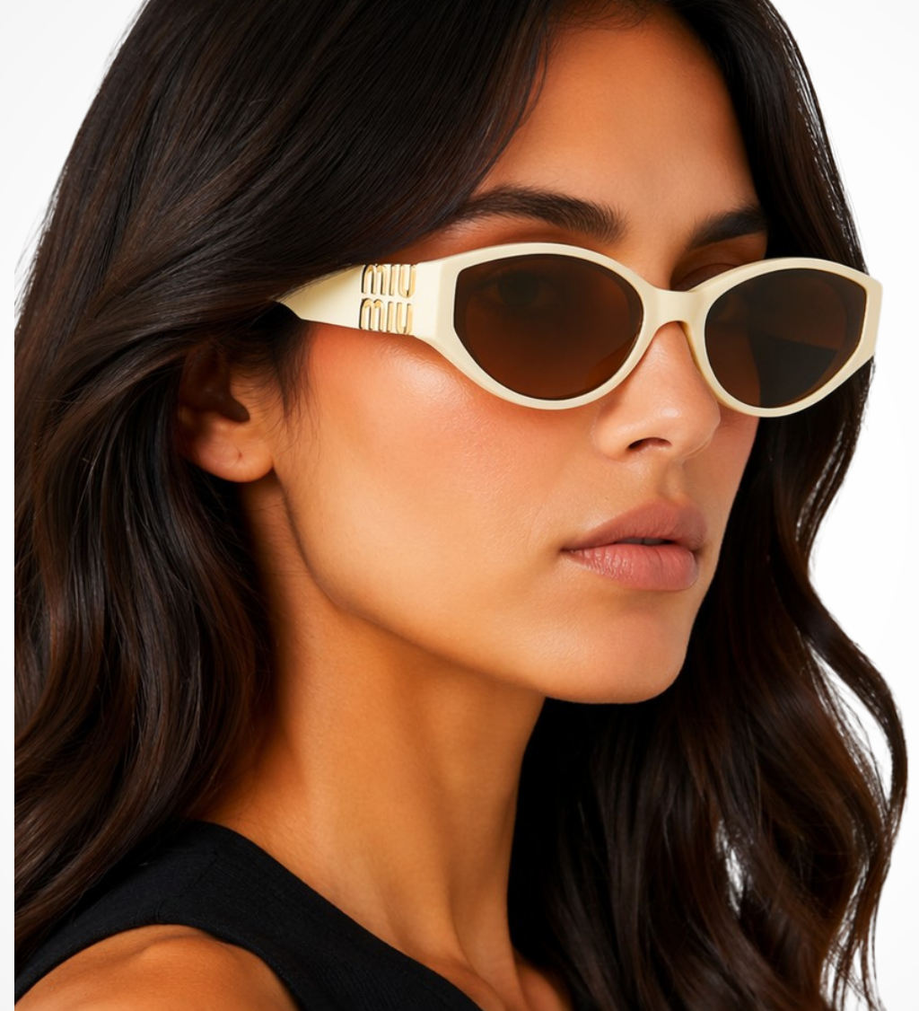 Delphine | Gafas de Sol Ovaladas con Detalle en Oro para Mujeres