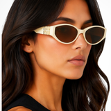 Delphine | Gafas de Sol Ovaladas con Detalle en Oro para Mujeres