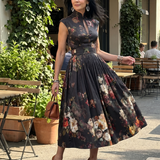 Pilar™ | Vestido midi plisado floral