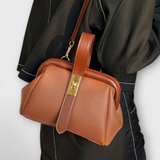 Joanna | Bolso Cruzado Mini Estructurado para Mujer con Asa Superior y Cierre Dorado
