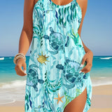 Haley™ - Vestido tropical estampado con tirantes