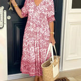 Keisha | Vestido floral elegante con escote en V